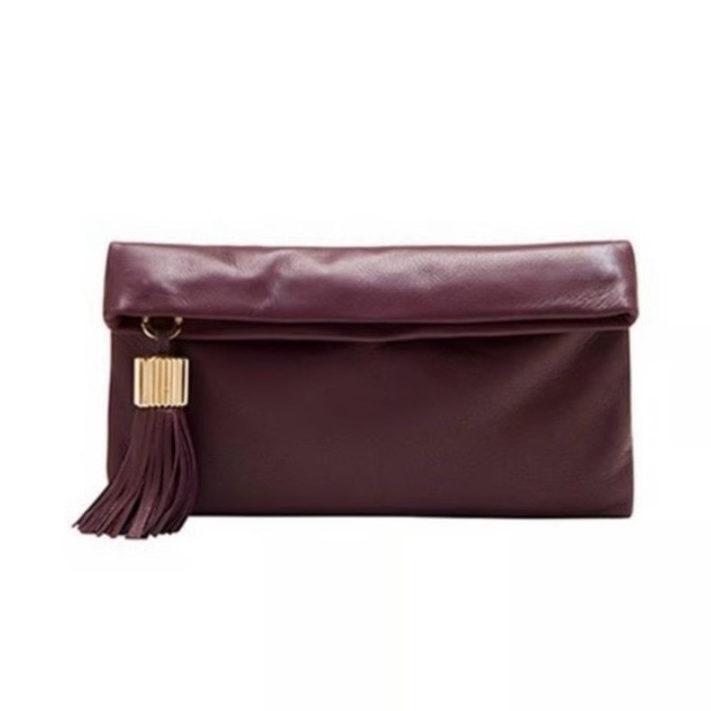 India Hicks Carmen Clutch in Wine (Burgundy)